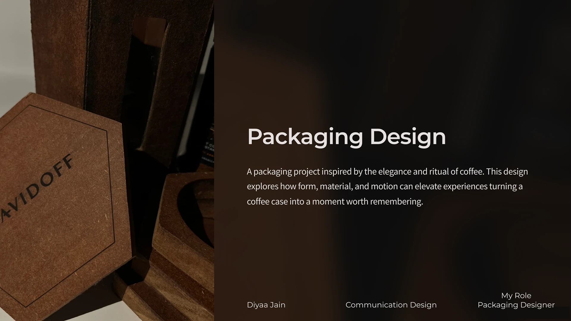 Davidoff Coffee packaging