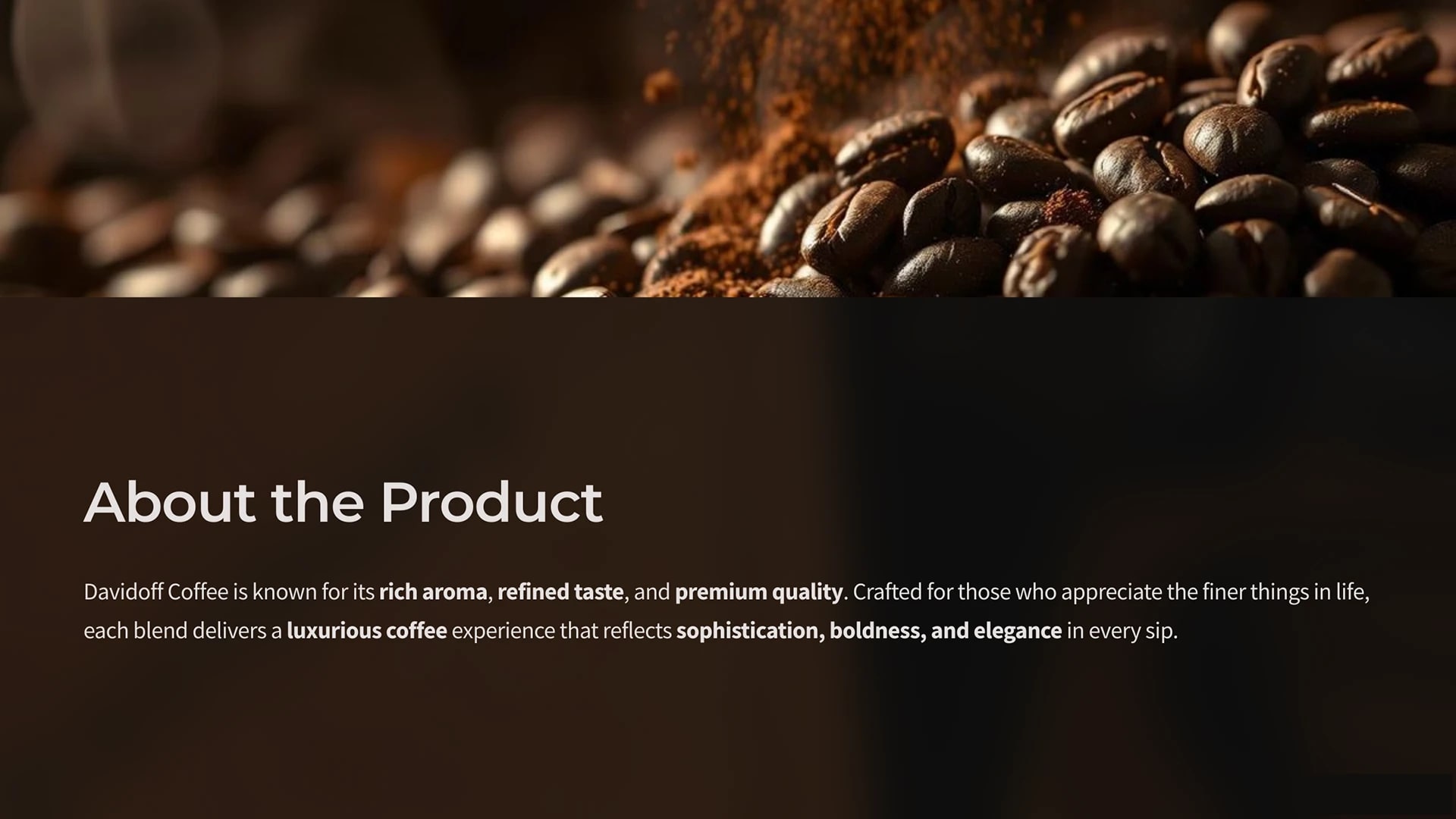 Davidoff Coffee packaging