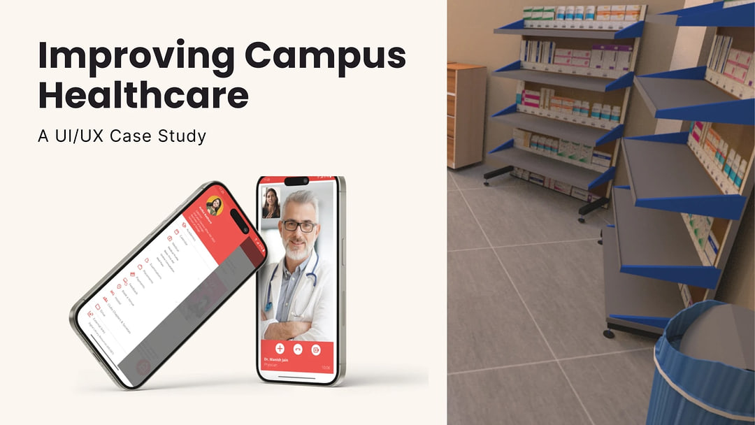 Improving Campus Healthcare app screens