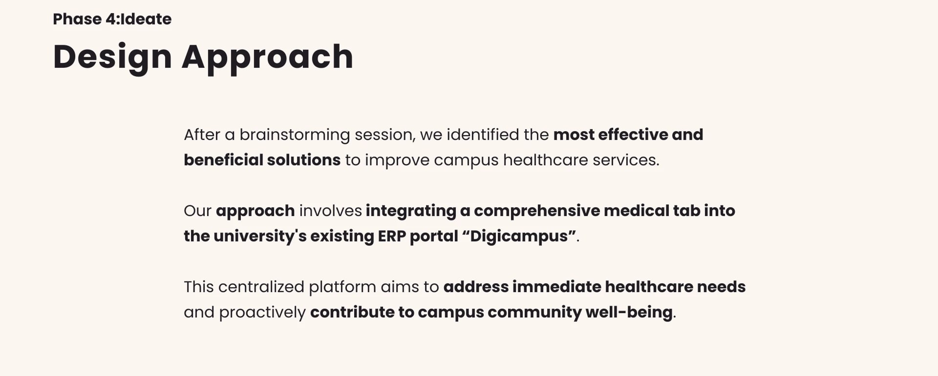 Improving Campus Healthcare case study
